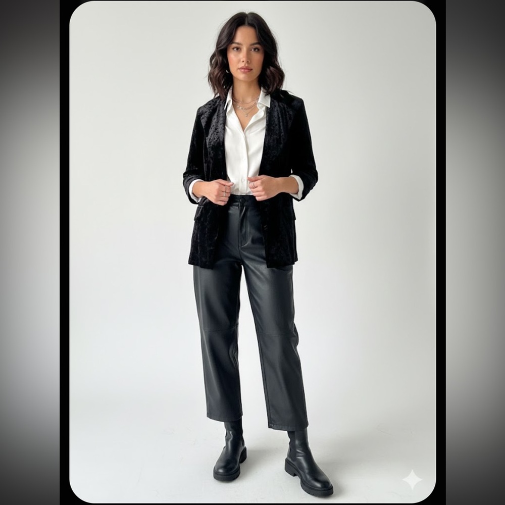 HYFVE Black Velvet Cardigan